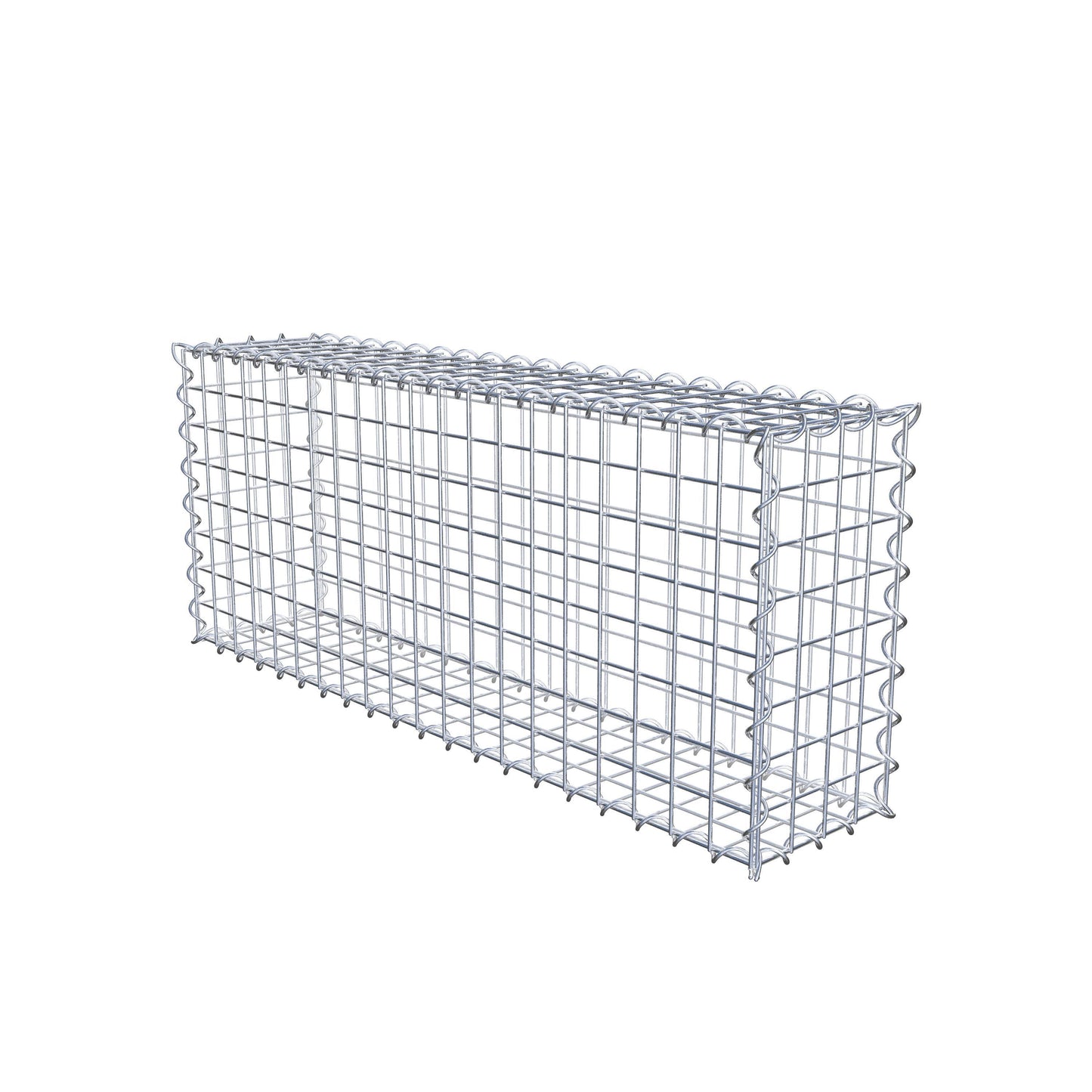 Gabion 100 cm x 40 cm x 20 cm (L x H x D), mesh size 5 cm x 5 cm, spiral