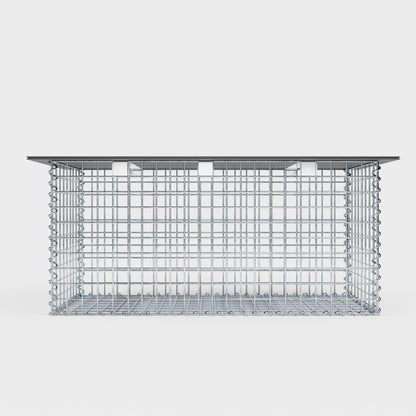 Banc de jardin fourche en spirale 105 x 50 x 50 cm - MW 5 x 5 cm, avec revêtement recyclé en anthracite