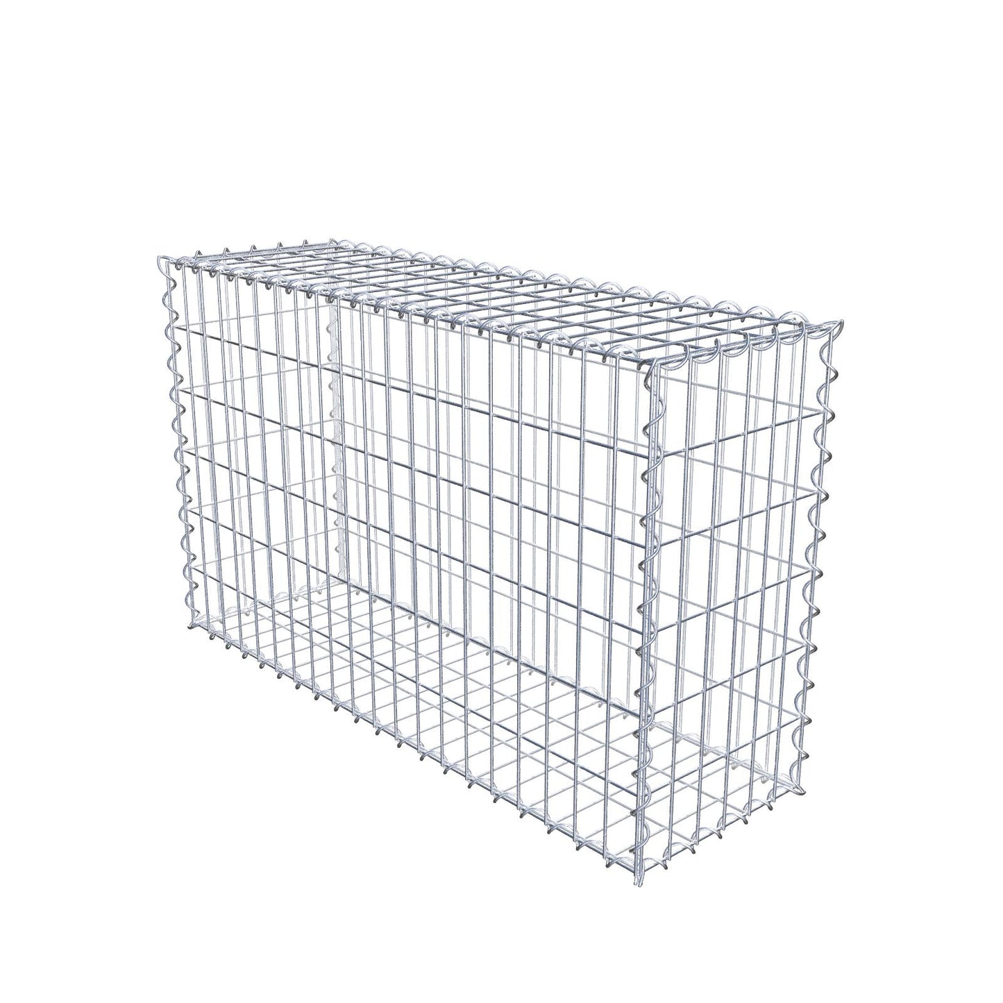 Gabion 100 cm x 60 cm x 30 cm (L x H x D), mesh size 5 cm x 10 cm, spiral