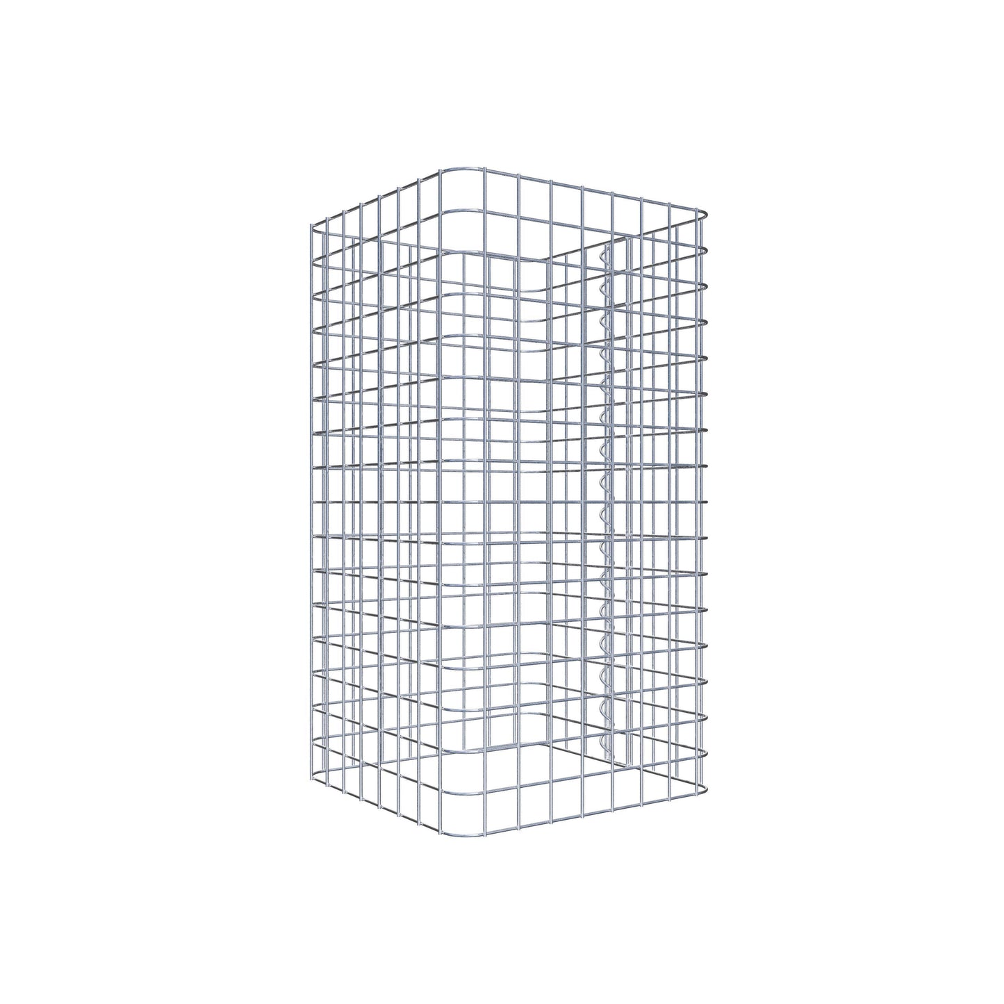 Columna de gaviones, angular 42 cm x 42 cm, 80 cm de altura, MW 5 cm x 5 cm