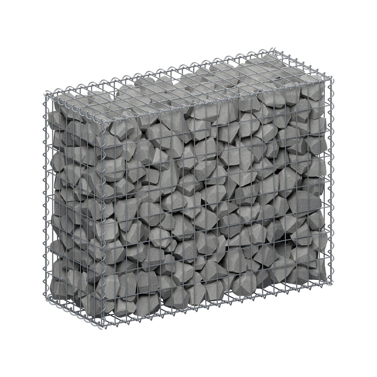 Gabion 100 cm x 80 cm x 40 cm (L x H x P), mailles 5 cm x 10 cm, spirale