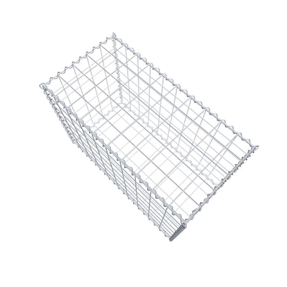Schanskorf 100 cm x 70 cm x 50 cm (L x H x D), maaswijdte 10 cm x 10 cm, spiraalvormig