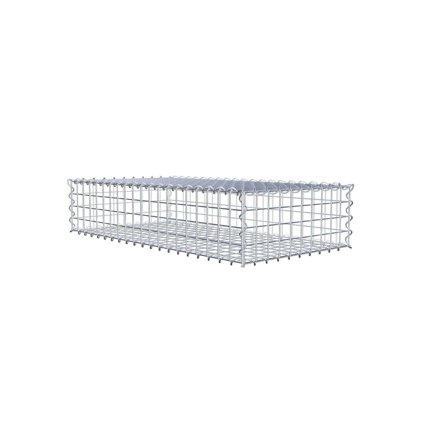 Gabione 100 cm x 20 cm x 50 cm (L x H x T), Maschenweite 5 cm x 5 cm, Spirale