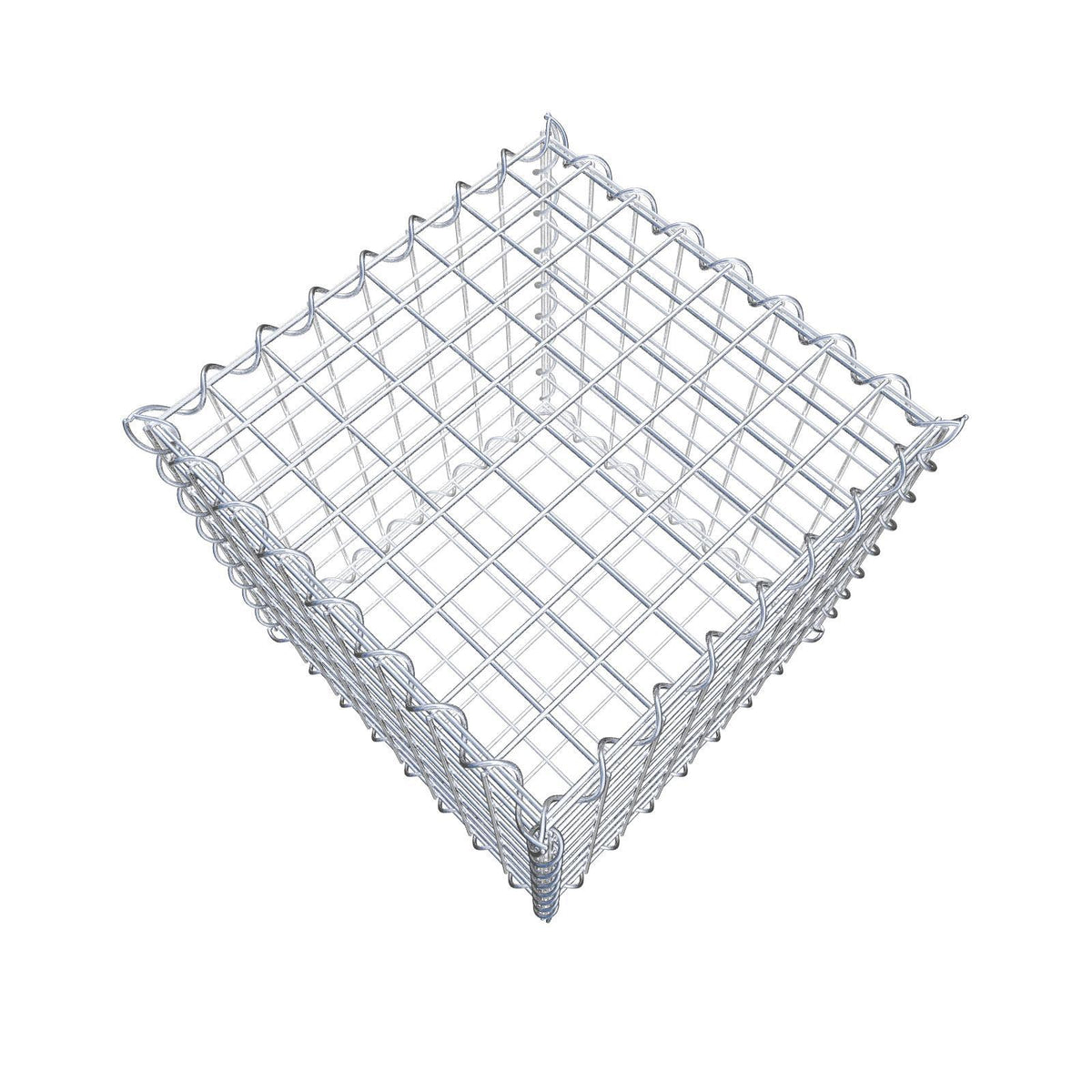 Gabion 40 cm x 40 cm x 40 cm (L x H x P), mailles 5 cm x 5 cm, spirale