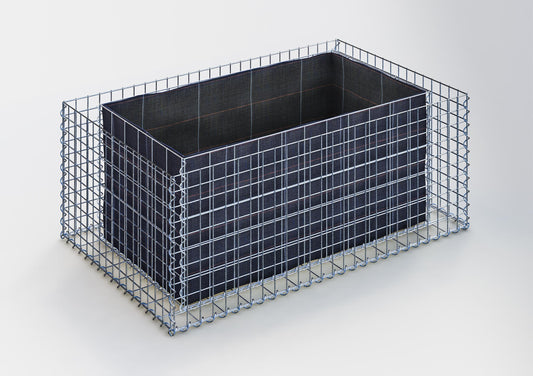 Letto rialzato rettangolare 130 cm x 50 cm x 80 cm (L x H x P), maglia 5 x 5 cm, spessore parete 10 cm