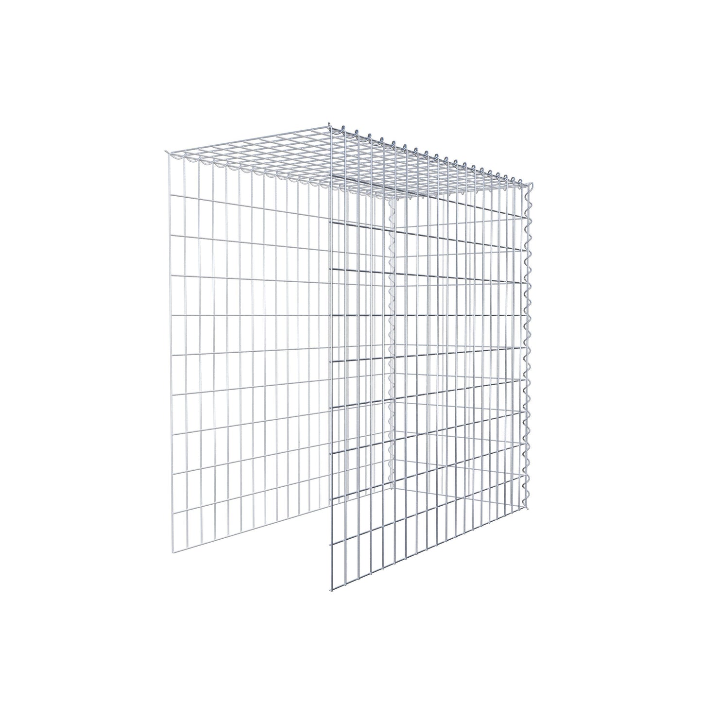 Gabbione aggiuntivo tipo 4 100 cm x 100 cm x 50 cm (L x H x P), dimensione maglia 5 cm x 10 cm, a spirale