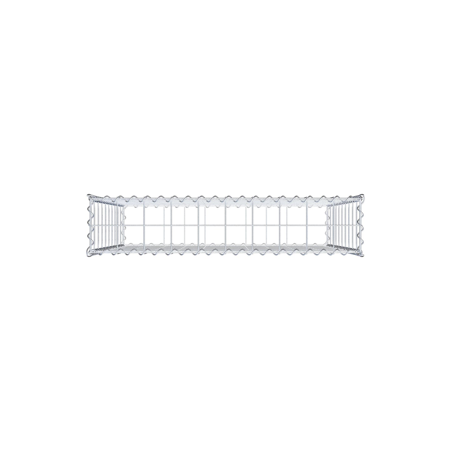 Gabione 100 cm x 100 cm x 20 cm (L x H x T), Maschenweite 10 cm x 10 cm, Spirale
