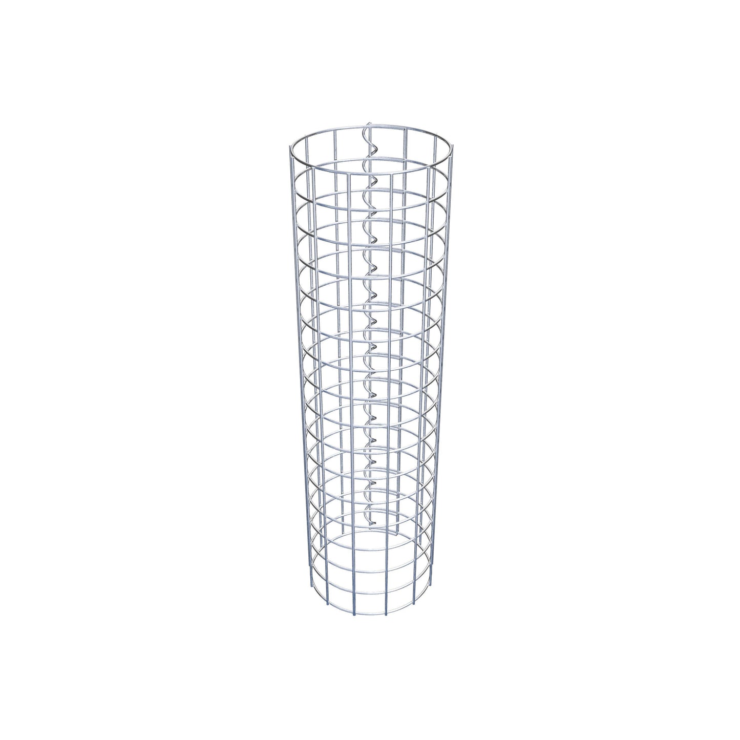 Columna de gaviones redonda 22 cm de diámetro, 80 cm de altura, malla 5 cm x 5 cm
