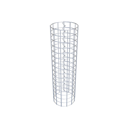 Columna de gaviones redonda 22 cm de diámetro, 80 cm de altura, malla 5 cm x 5 cm