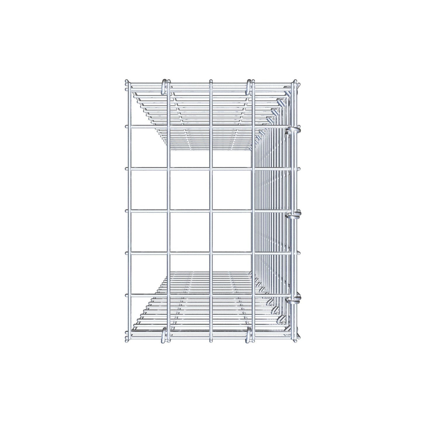 Mounted gabion type 4 100 cm x 20 cm x 30 cm (L x H x D), mesh size 5 cm x 5 cm, C-ring