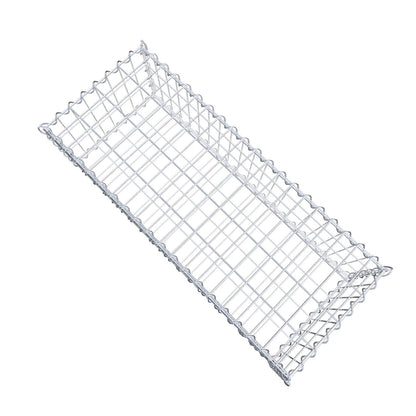 Schanskorf 100 cm x 30 cm x 40 cm (L x H x D), maaswijdte 5 cm x 10 cm, spiraalvormig