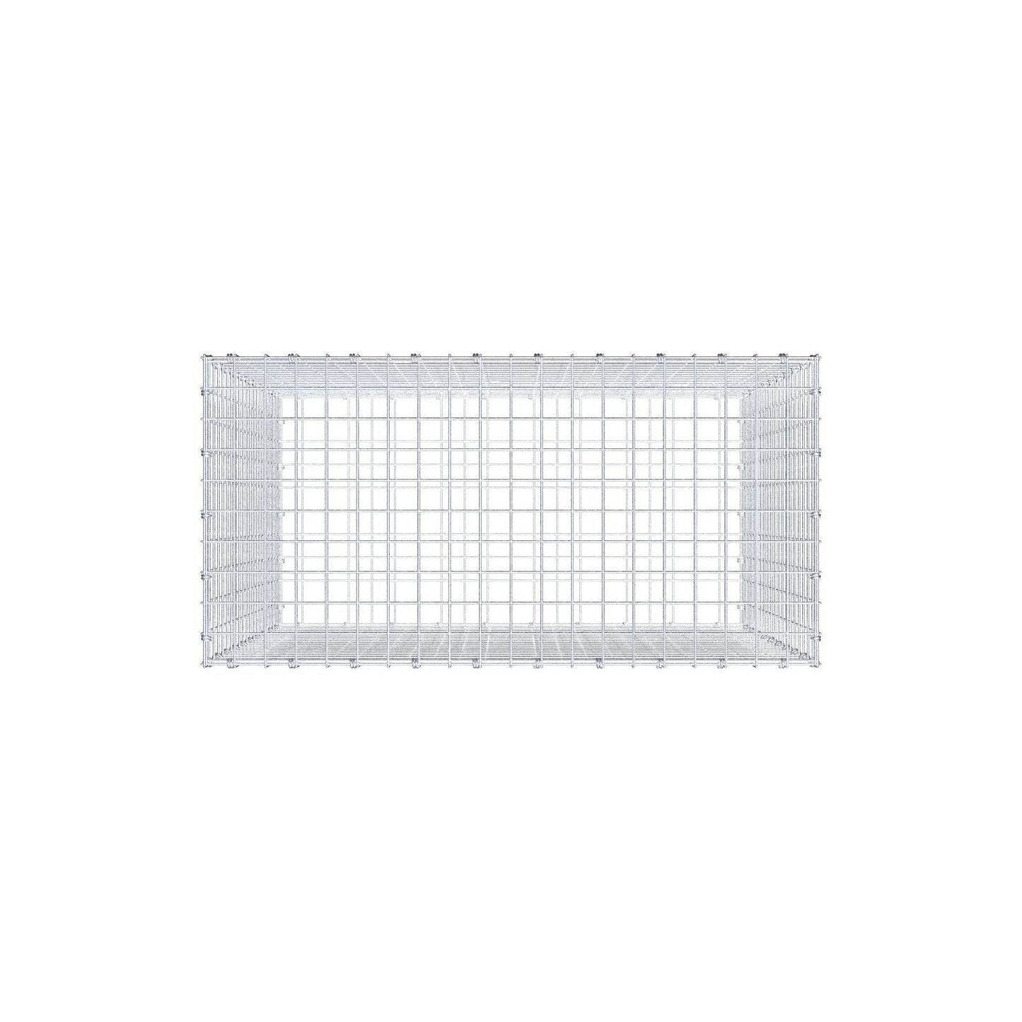 Gabion 100 cm x 100 cm x 50 cm (L x H x D), maskestørrelse 5 x 5 cm, spiralring