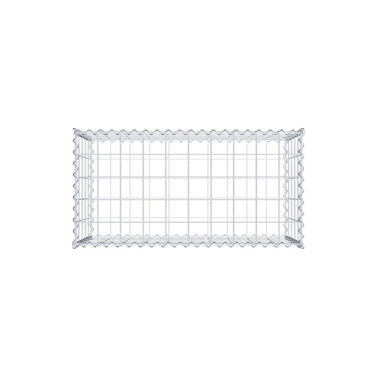Sats med 2 gabioner 100 cm x 50 cm x 50 cm (L x H x D), maskstorlek 10 x 10 cm, spiral