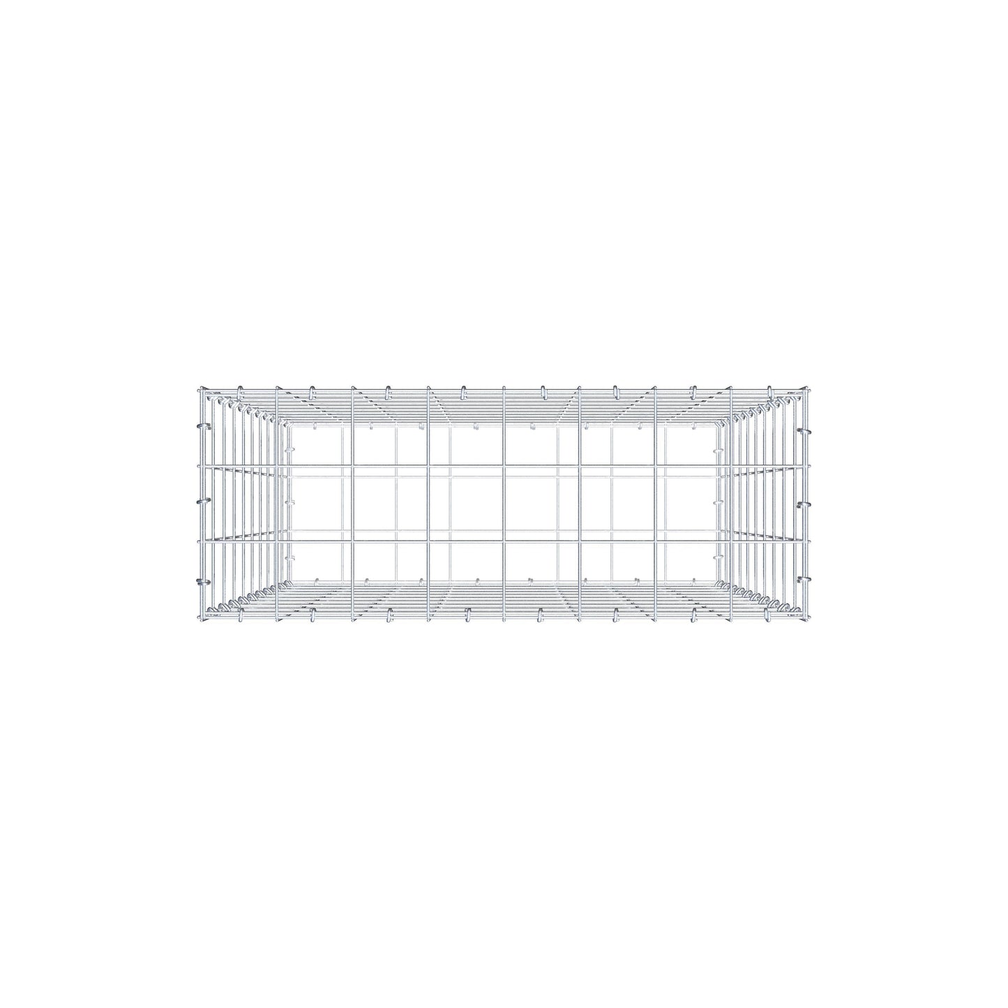 Gabbione 100 cm x 80 cm x 30 cm (L x H x P), maglia 10 cm x 10 cm, anello a C