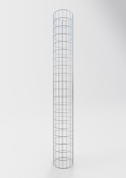 Colonne de gabion ronde 27 cm de diamètre, 200 cm de hauteur, maille 5 cm x 10 cm