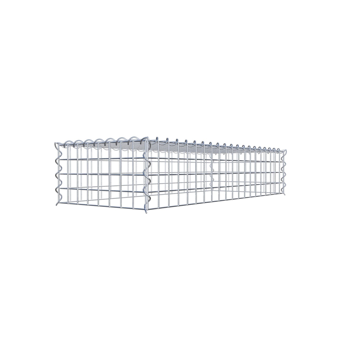 Opvokset gabion type 3 100 cm x 20 cm x 40 cm (L x H x D), maskestørrelse 5 cm x 5 cm, spiral