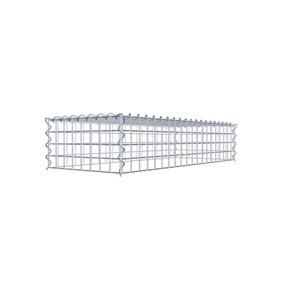 Opvokset gabion type 3 100 cm x 20 cm x 40 cm (L x H x D), maskestørrelse 5 cm x 5 cm, spiral