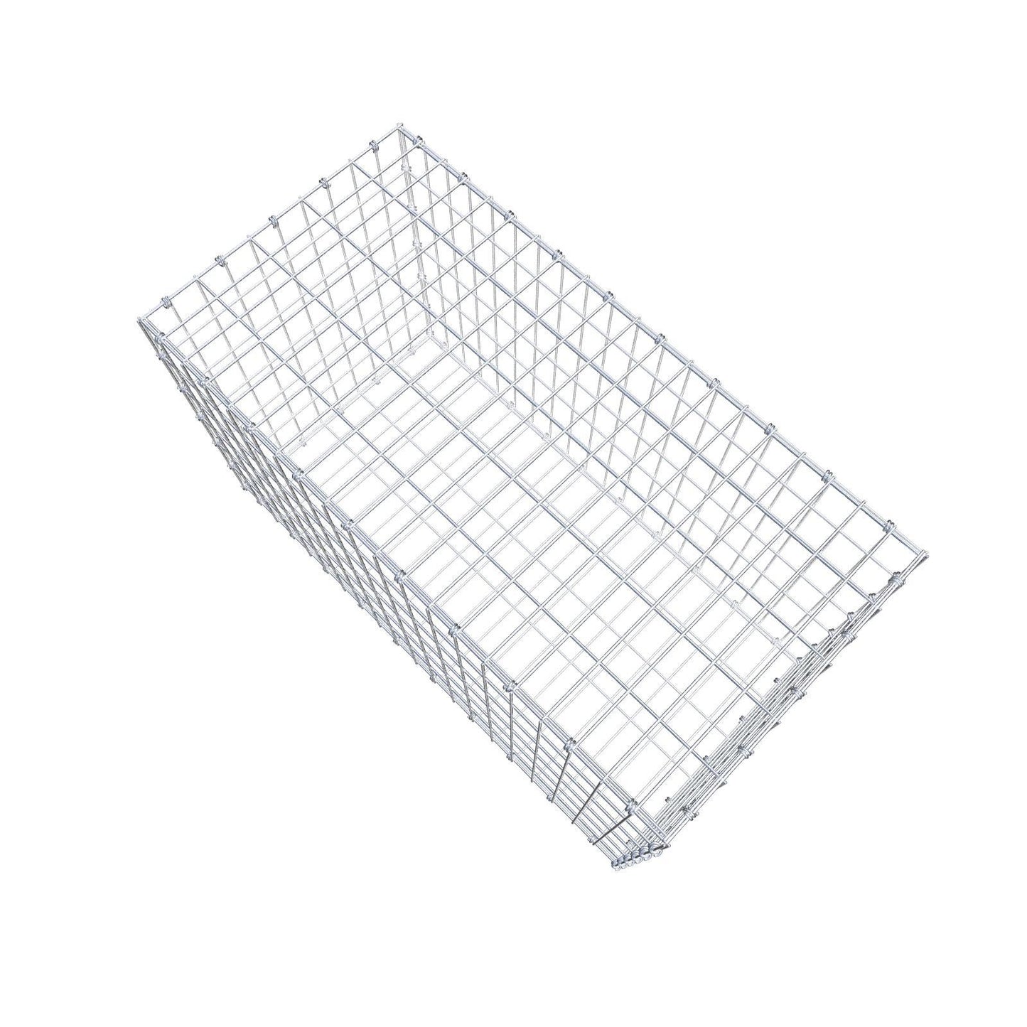 Gabione 100 cm x 60 cm x 50 cm (L x H x T), Maschenweite 5 x 10 cm, Spiralring