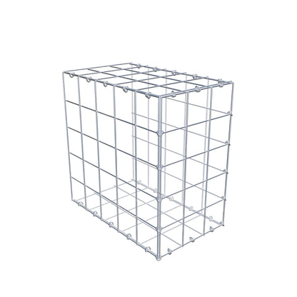 Fästbar gabion typ 2 50 cm x 50 cm x 30 cm (L x H x D), maskstorlek 10 cm x 10 cm, C-ring
