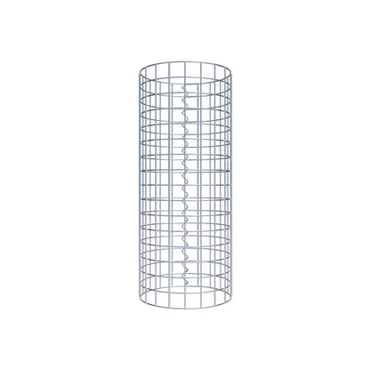 Gabion column around 32 cm diameter, 80 cm height, mesh size 5 cm x 5 cm