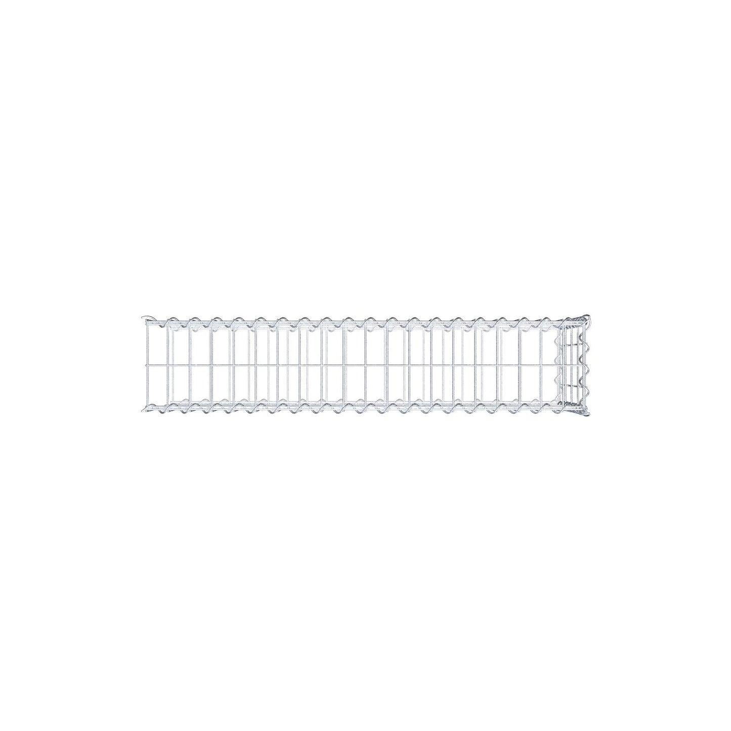 Udvokset gabion type 2 100 cm x 40 cm x 20 cm (L x H x D), maskestørrelse 5 cm x 10 cm, spiral