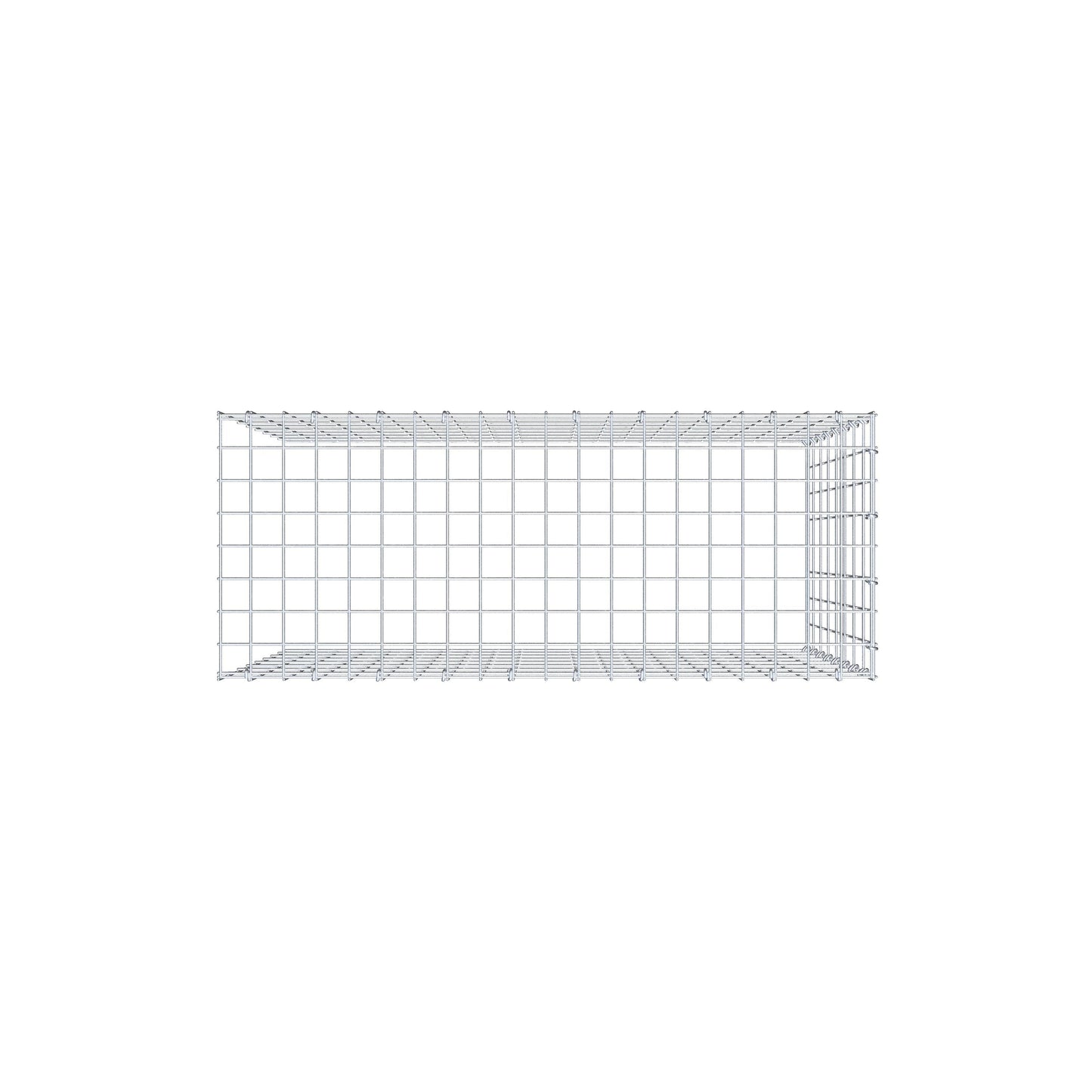 Gavión complementario de tipo 4 100 cm x 80 cm x 40 cm (L x A x P), malla 5 cm x 10 cm, anillo en C