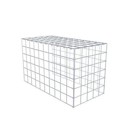 Gabbione aggiuntivo tipo 4 100 cm x 60 cm x 50 cm (L x H x P), maglia 10 cm x 10 cm, anello a C