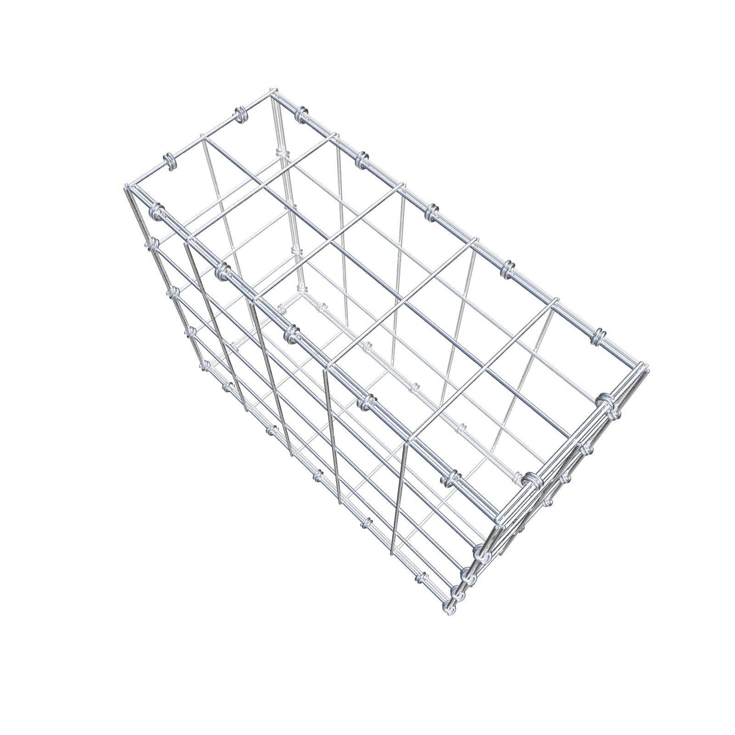 Gabion 50 cm x 40 cm x 20 cm (L x H x P), mailles 10 x 10 cm, anneau en spirale