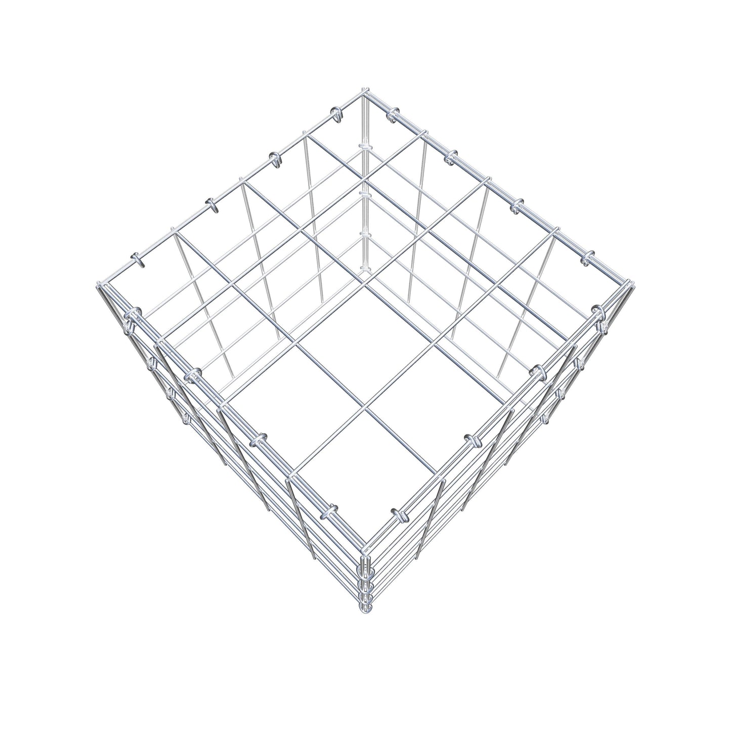 Anbaugabione Typ 3 40 cm x 40 cm x 40 cm (L x H x T), Maschenweite 10 cm x 10 cm, C-Ring