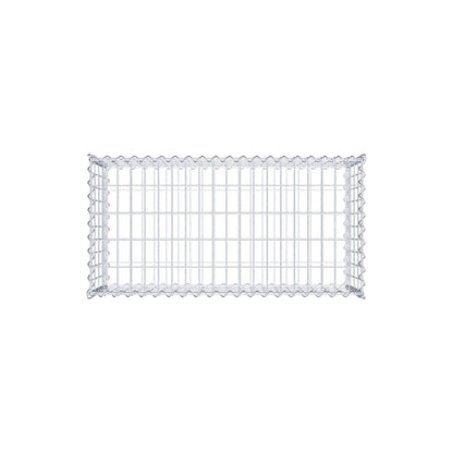 Gabbione 100 cm x 40 cm x 50 cm (L x H x P), maglia 5 cm x 10 cm, spirale