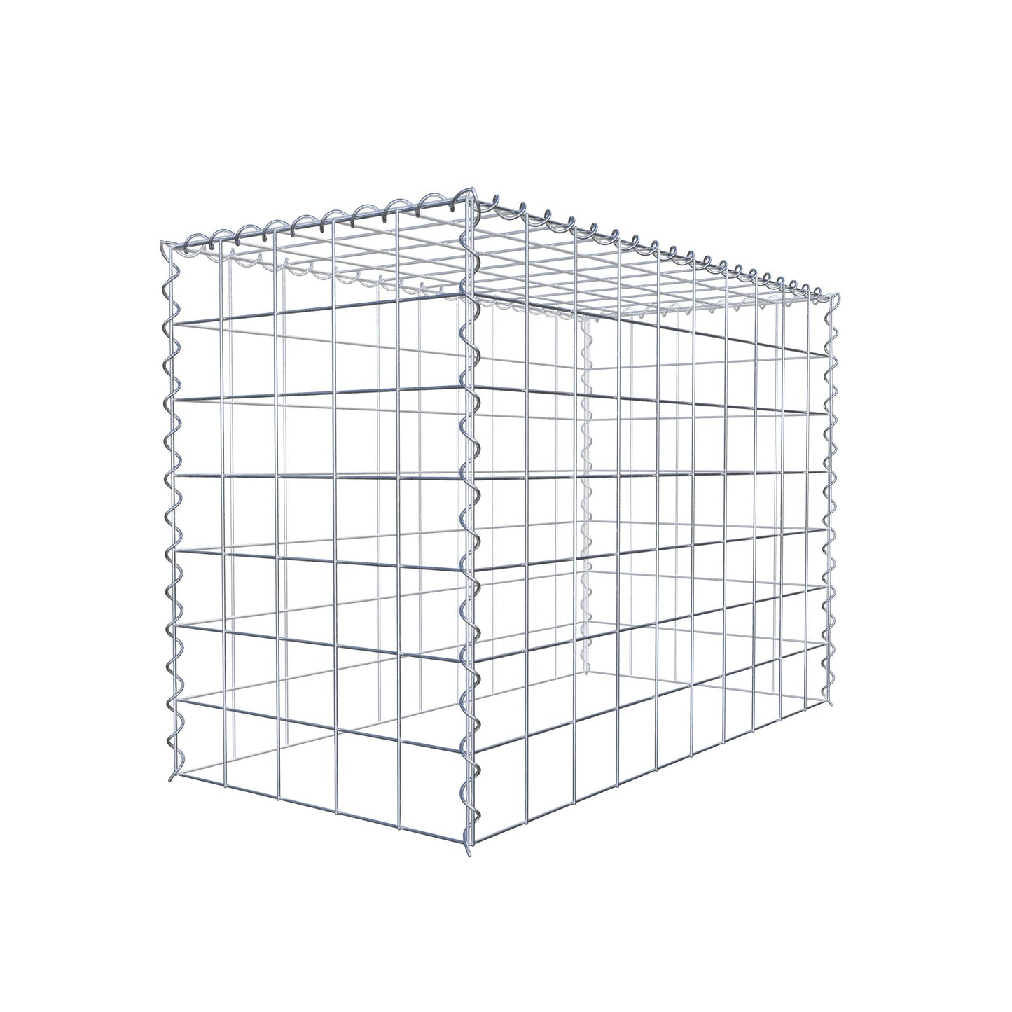 Gabbione aggiuntivo tipo 3 100 cm x 70 cm x 50 cm (L x H x P), dimensione maglia 10 cm x 10 cm, a spirale