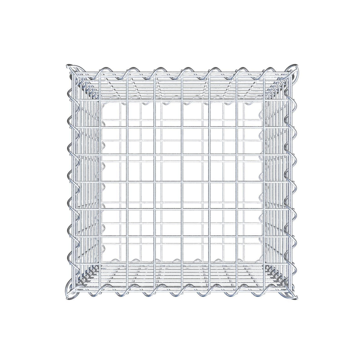 Gabion 40 cm x 40 cm x 40 cm (L x H x P), mailles 5 cm x 5 cm, spirale