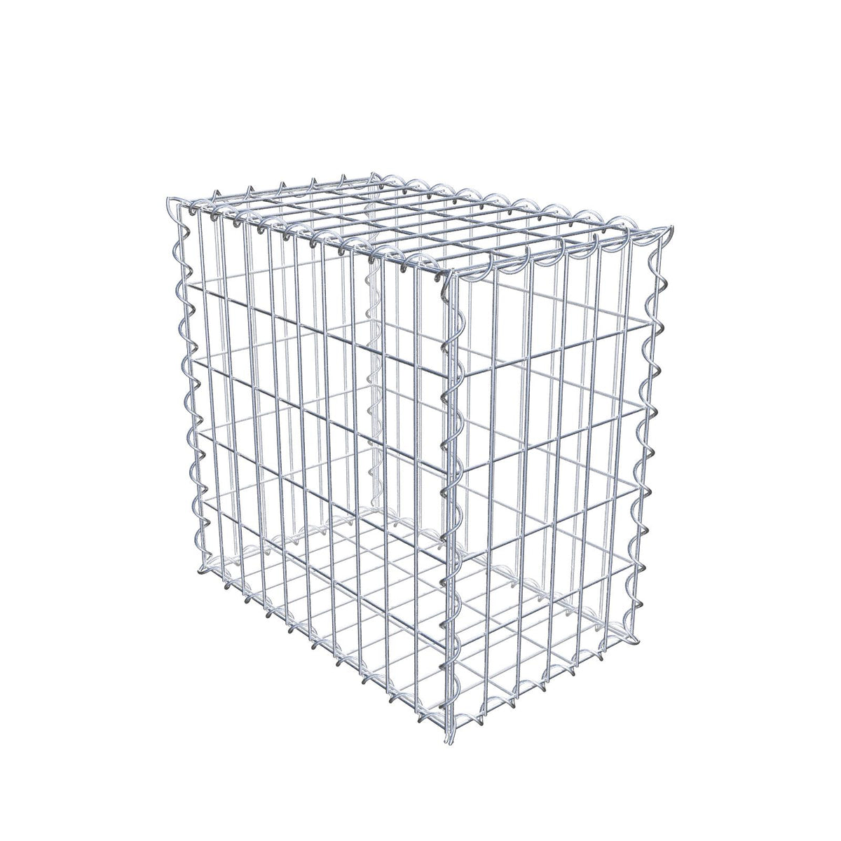Gabbione 50 cm x 50 cm x 30 cm (L x H x P), maglia 5 cm x 10 cm, spirale