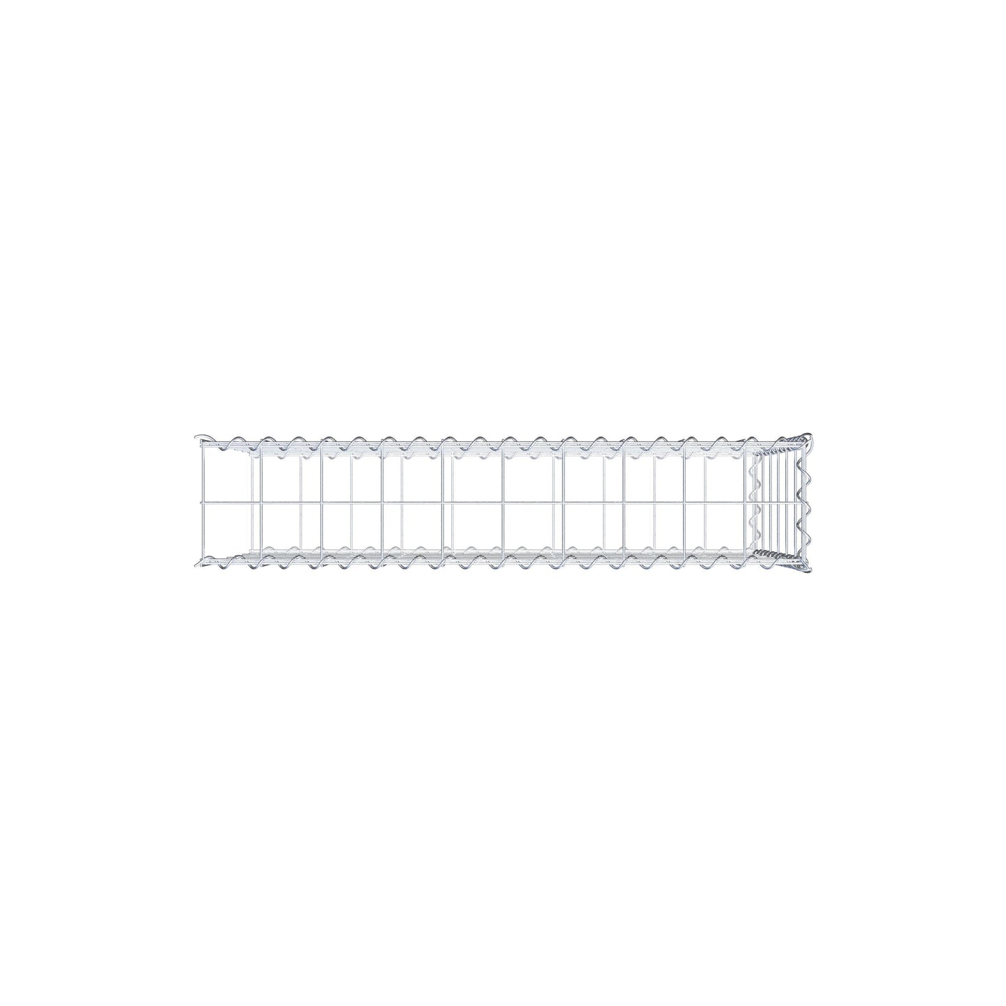 Opvokset gabion type 2 100 cm x 60 cm x 20 cm (L x H x D), maskestørrelse 10 cm x 10 cm, spiral