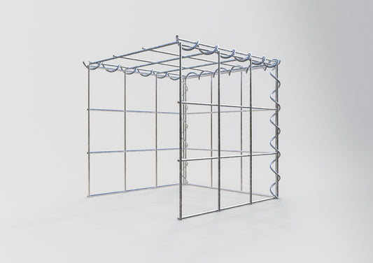 Grown-on gabion type 4 30 cm x 30 cm x 30 cm (L x H x D), mesh size 10 cm x 10 cm, spiral