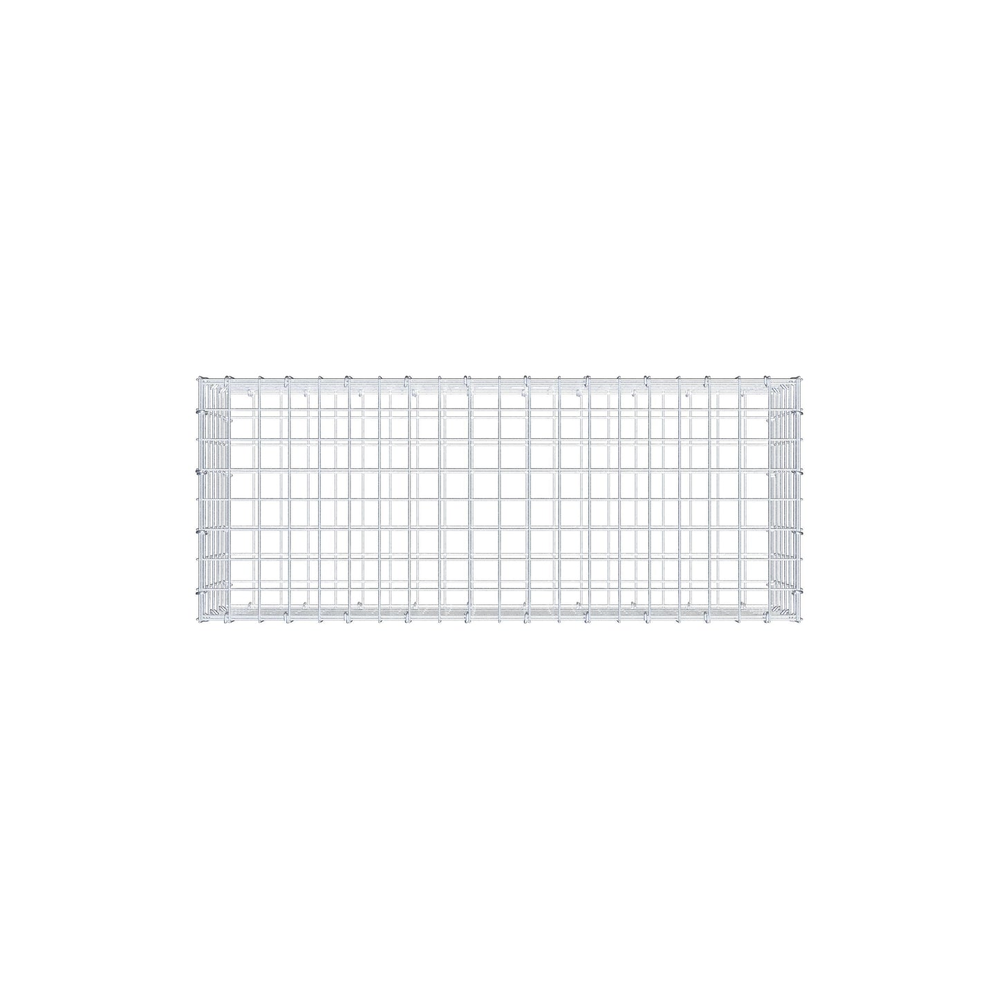 Gabbione 100 cm x 30 cm x 40 cm (L x H x P), maglia 5 cm x 5 cm, anello a C