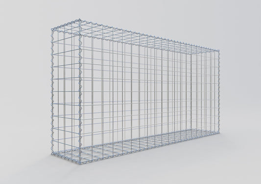 Gabion 200 cm x 100 cm x 40 cm (L x H x D), mesh size 10 cm x 10 cm, spiral