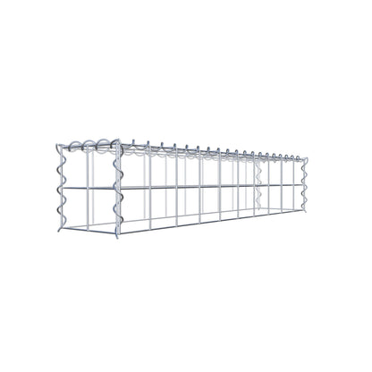 Opvokset gabion type 3 100 cm x 20 cm x 20 cm (L x H x D), maskestørrelse 10 cm x 10 cm, spiral
