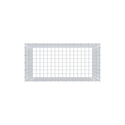 Mounted gabion type 3 100 cm x 80 cm x 50 cm (L x H x D), mesh size 5 cm x 5 cm, C-ring