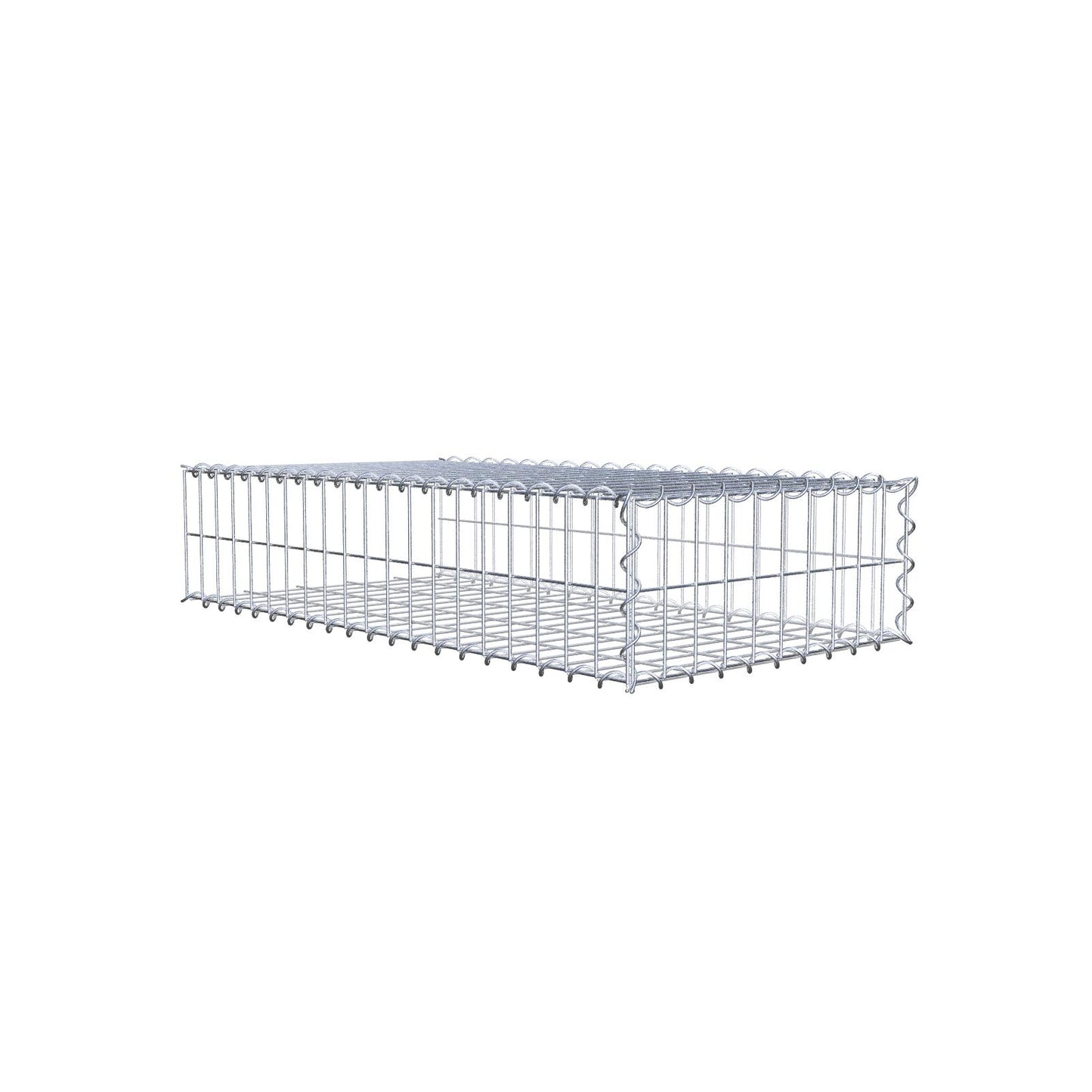 Opvokset gabion type 2 100 cm x 20 cm x 50 cm (L x H x D), maskestørrelse 5 cm x 10 cm, spiral