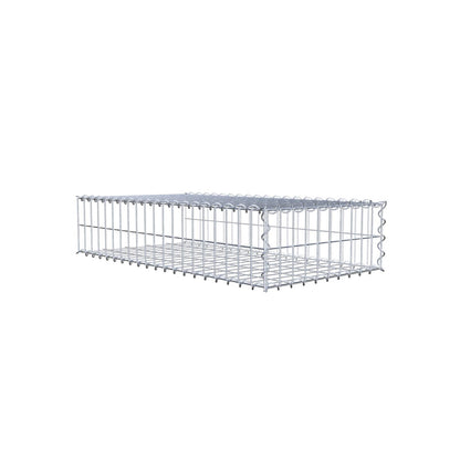 Opvokset gabion type 2 100 cm x 20 cm x 50 cm (L x H x D), maskestørrelse 5 cm x 10 cm, spiral