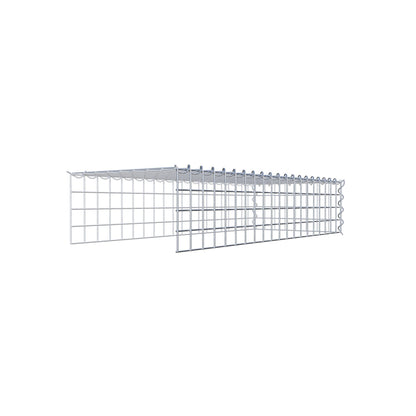 Gabion rapporté type 4 100 cm x 20 cm x 40 cm (L x H x P), mailles 5 cm x 5 cm, spirale