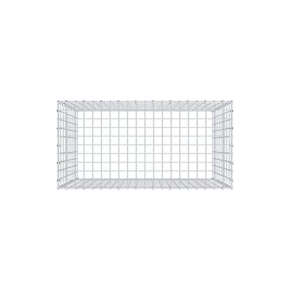 Typ 3 påbyggnadsgabion 100 cm x 90 cm x 50 cm (L x H x D), maskstorlek 5 cm x 10 cm, C-ring