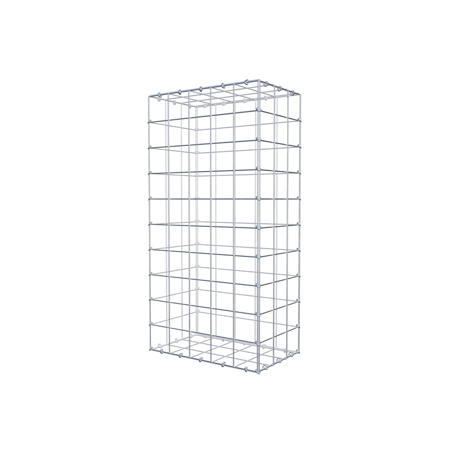 Gavión 100 cm x 30 cm x 50 cm (L x A x P), malla 10 cm x 10 cm, anillo en C