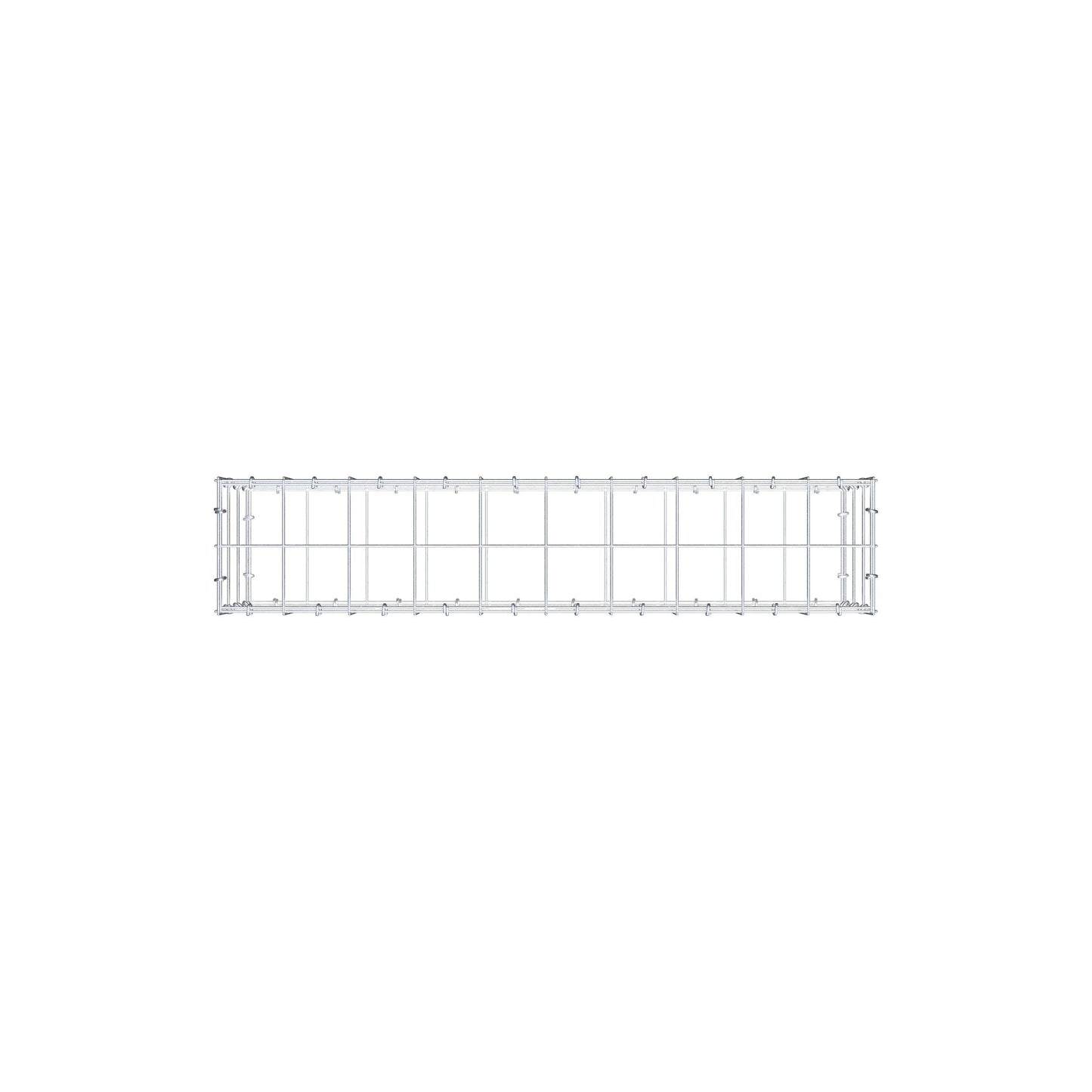Gabbione 100 cm x 30 cm x 20 cm (L x H x P), maglia 10 cm x 10 cm, anello a C