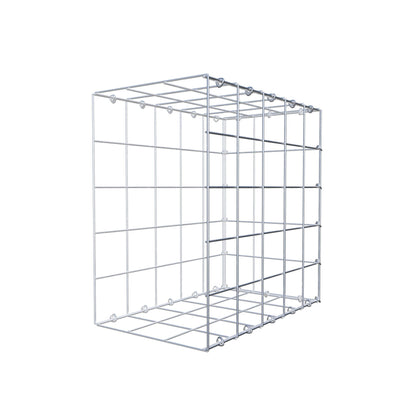 Fästbar gabion typ 2 50 cm x 50 cm x 30 cm (L x H x D), maskstorlek 10 cm x 10 cm, C-ring
