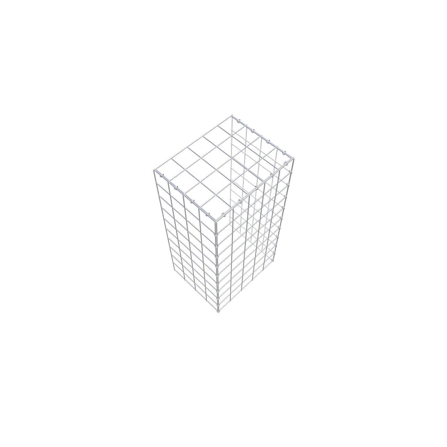 Mounted gabion type 4 100 cm x 40 cm x 50 cm (L x H x D), mesh size 10 cm x 10 cm, C-ring