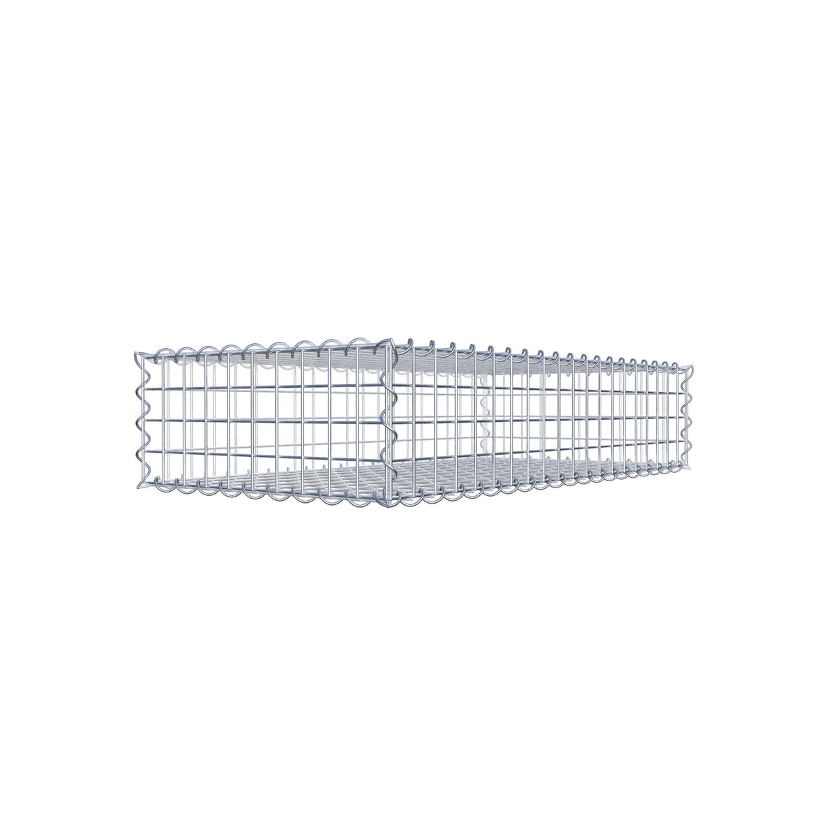 Gabion 100 cm x 20 cm x 50 cm (L x H x P), mailles 5 cm x 5 cm, spirale