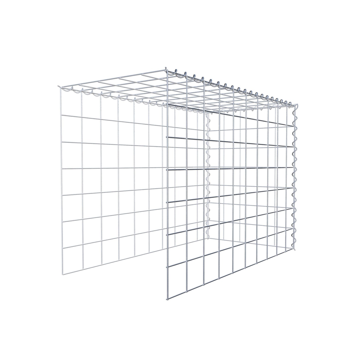 Anbaugabione Typ 4 100 cm x 70 cm x 50 cm (L x H x T), Maschenweite 10 cm x 10 cm, Spirale