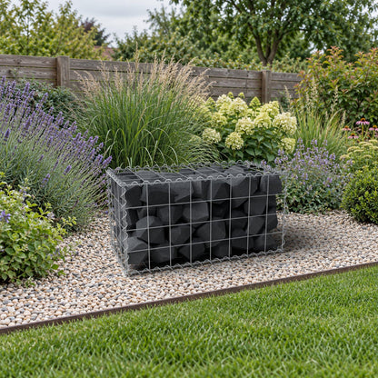 Gabion 80 cm x 40 cm x 40 cm (L x H x D), mesh size 10 cm x 10 cm, spiral